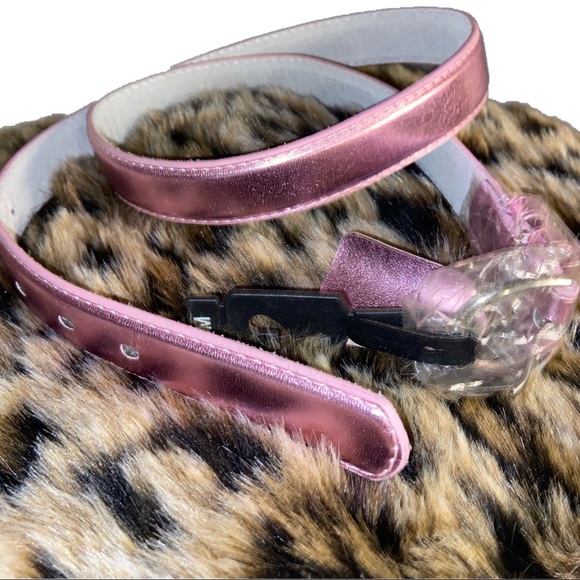 Metallic Pink Genuine Leather Women’s Belt